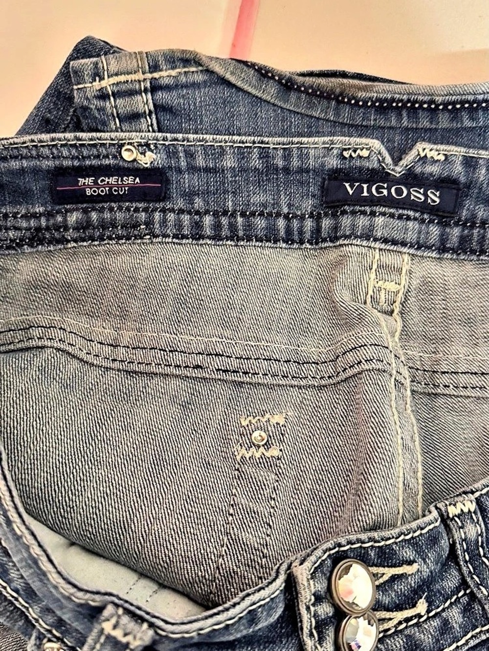 Vigoss The Chelsea Boot Cut Women's Jeans Waist 11/12 Blue - Picture 3 of 4